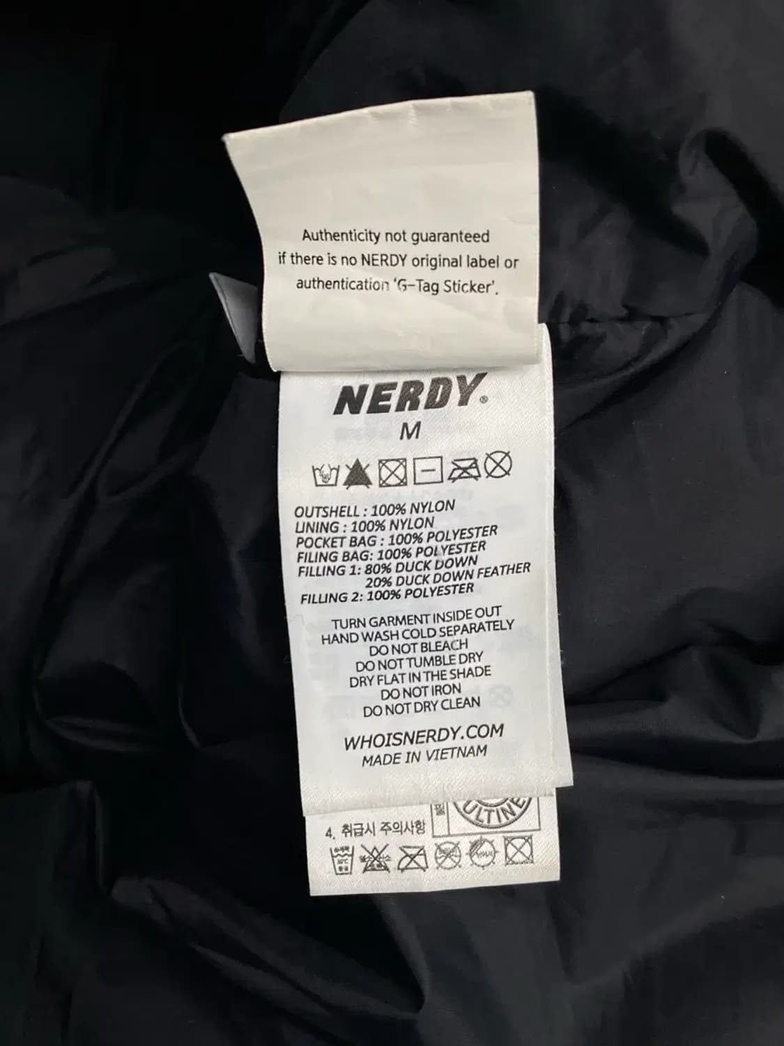 널디 덕다운 패딩 블랙 M 상품이미지7