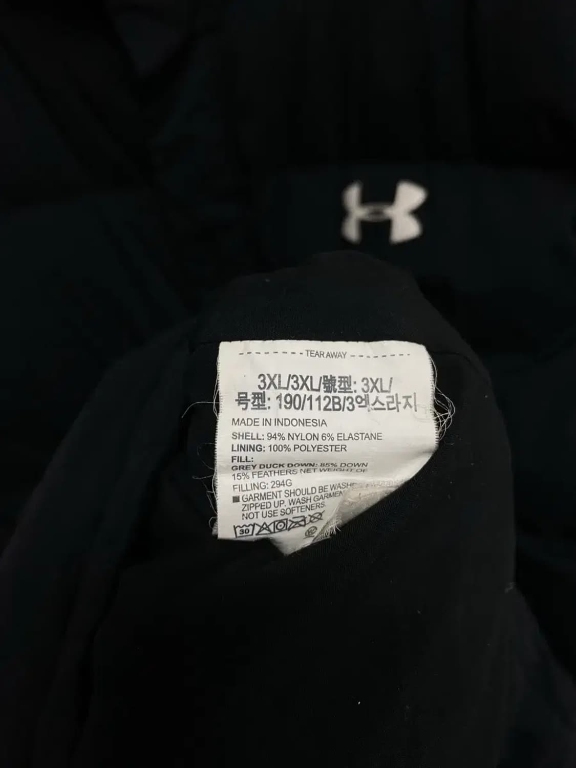 언더아머 블랙 롱패딩 3XL 상품이미지5