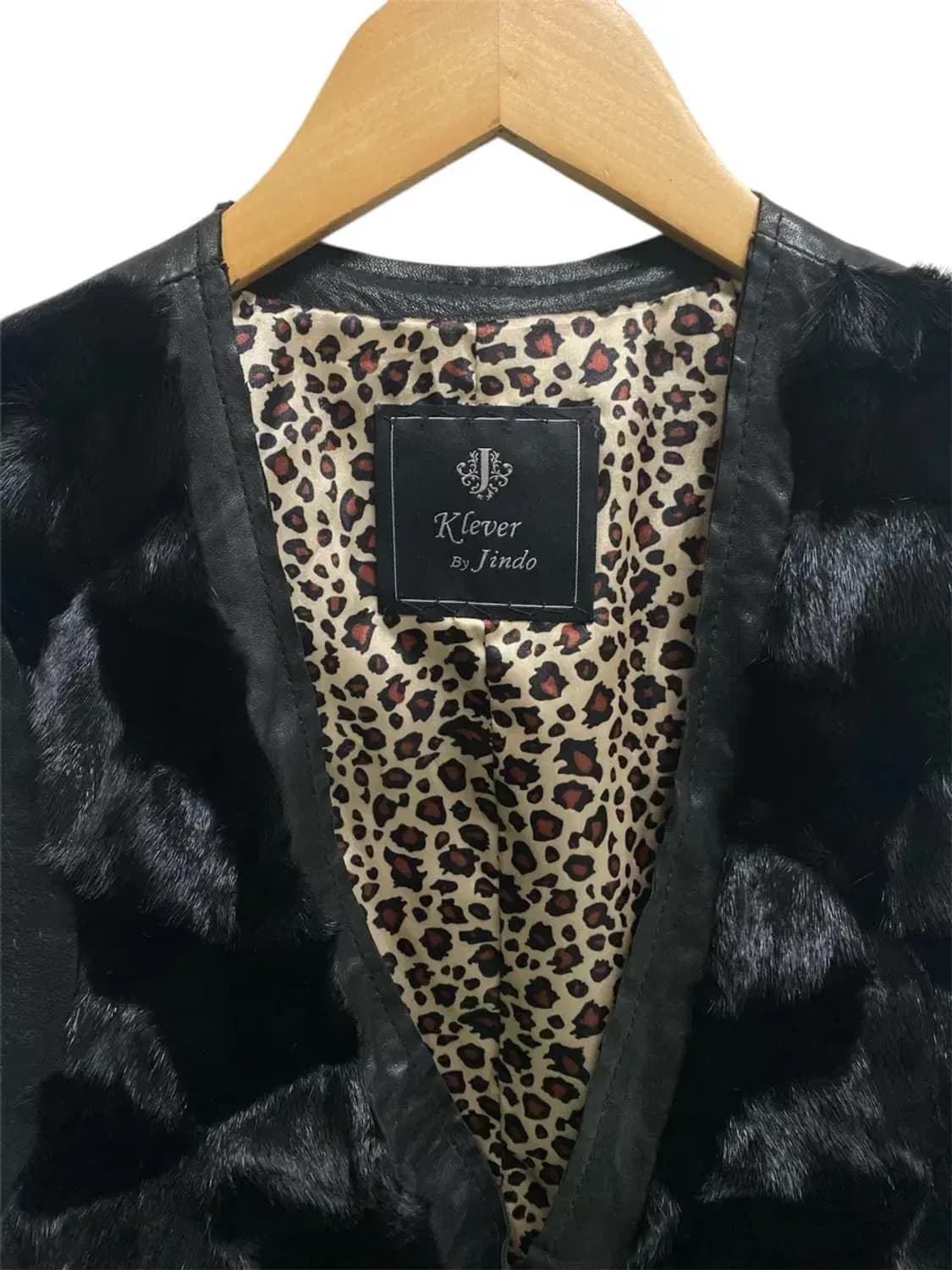 진도 레오파드 빈티지 밍크 베스트 XS-S 상품이미지6
