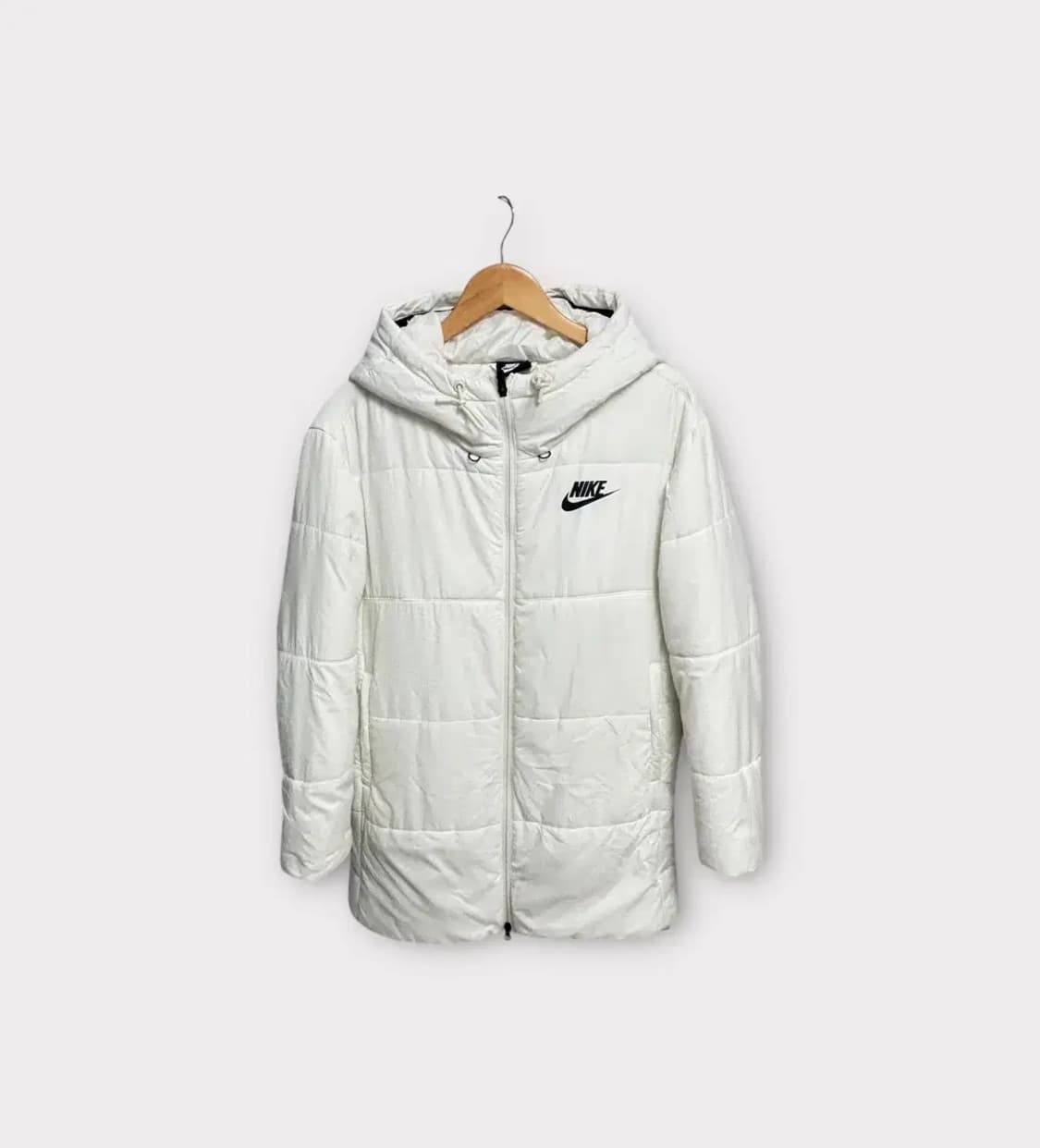 나이키 스우시 화이트 경량 롱패딩 L-XL 상품이미지1