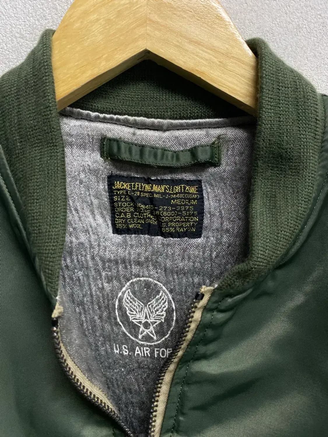 브론슨 U.S에어포스 L-28 플라이트 점퍼 M 상품이미지5
