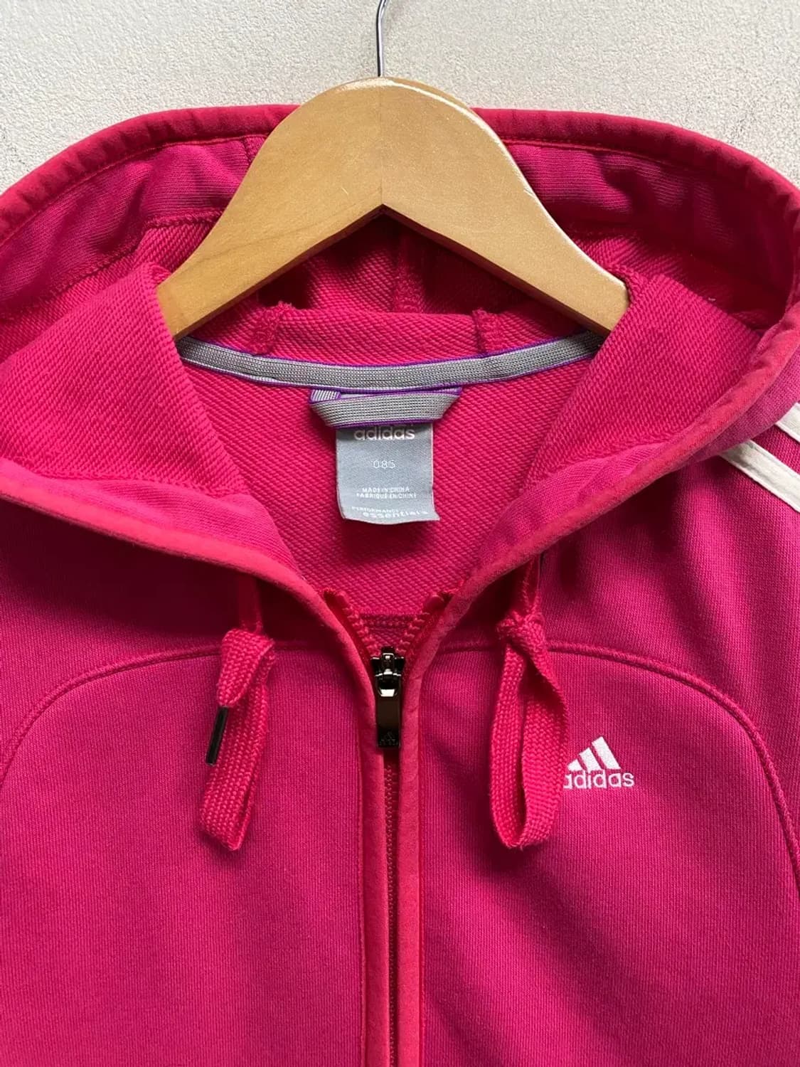 아디다스 핑크 삼선 후드집업 85 상품이미지7