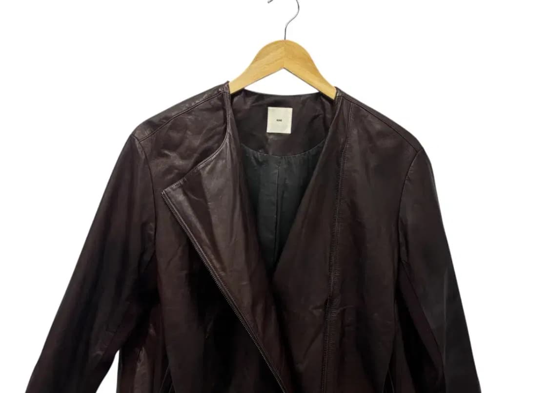 구호 KUHO 브라운 빈티지 양가죽 자켓 S-M 상품이미지3