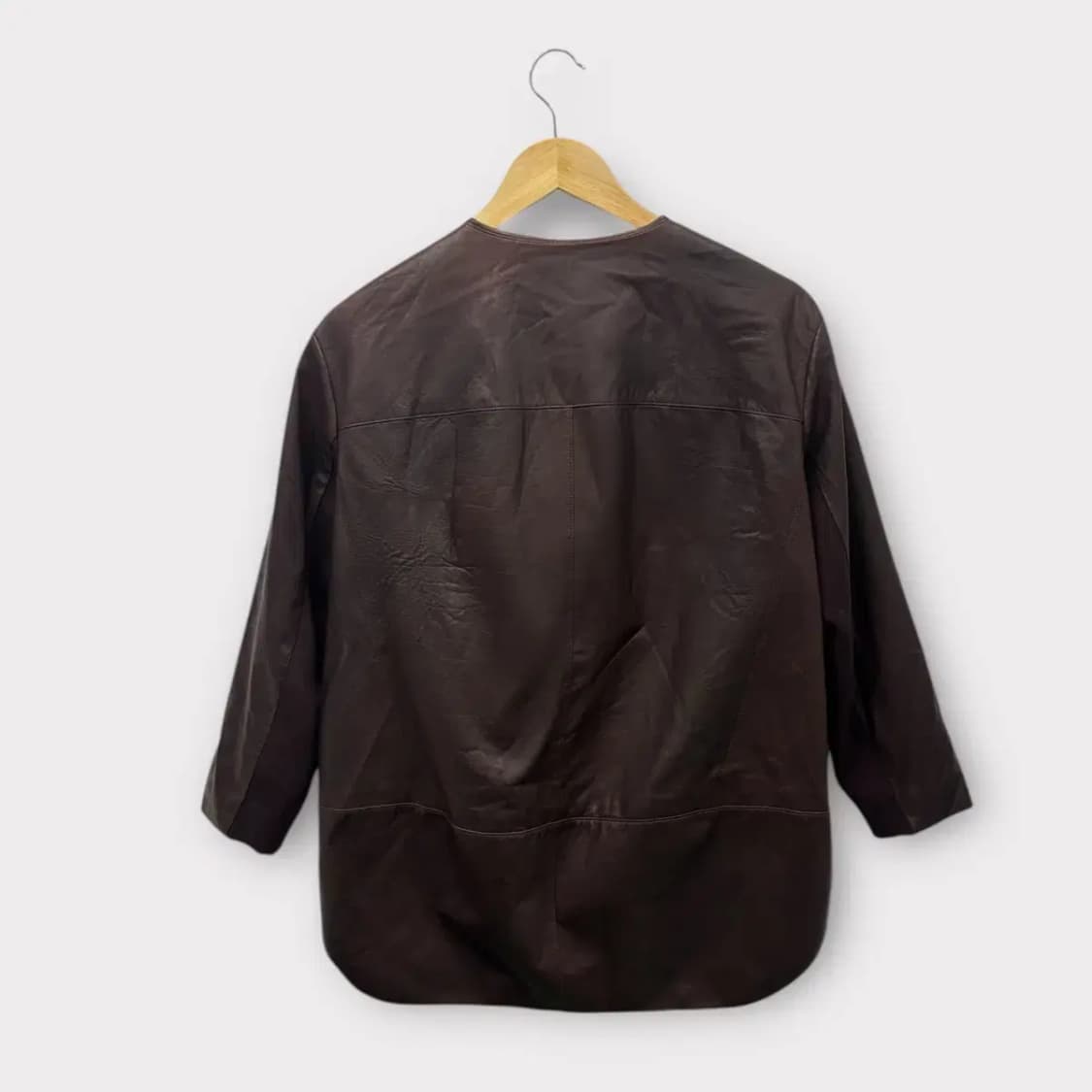 구호 KUHO 브라운 빈티지 양가죽 자켓 S-M 상품이미지5