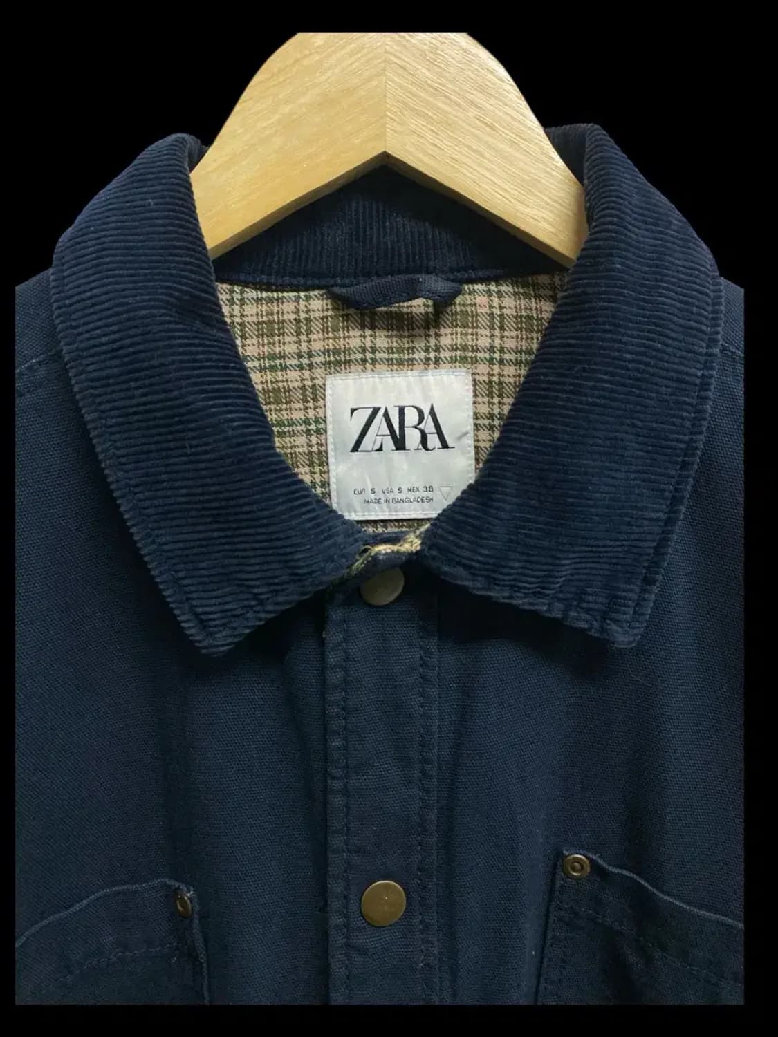 자라 ZARA 넥 코듀로이 커버올 재킷 S-L 상품이미지2