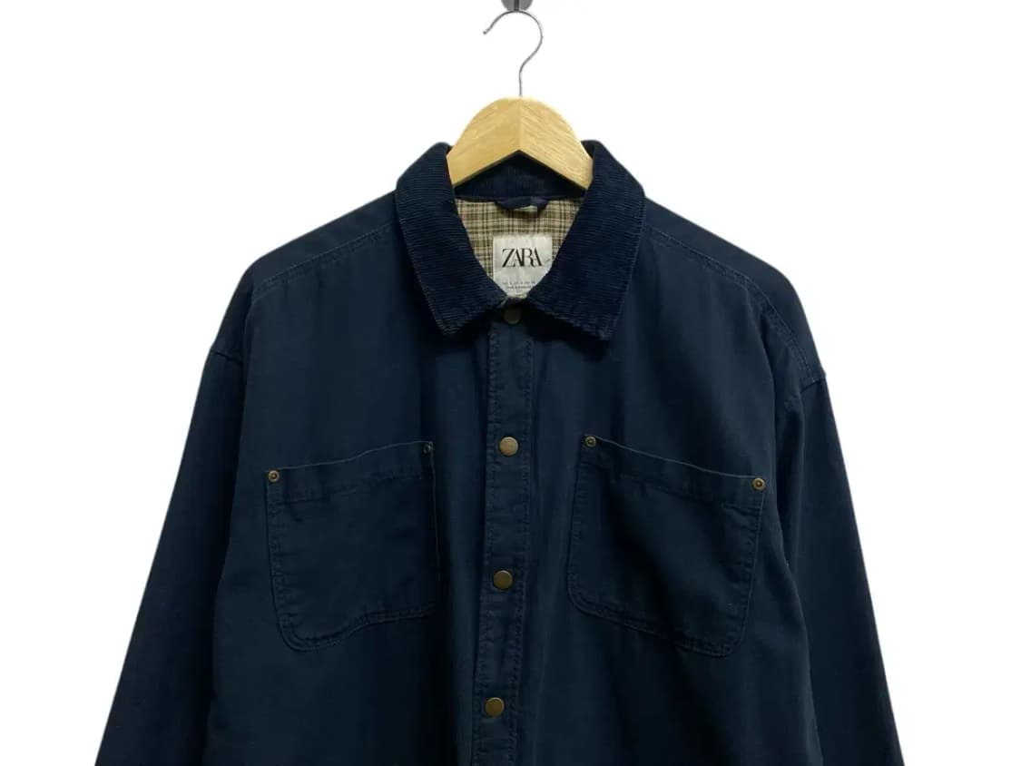 자라 ZARA 넥 코듀로이 커버올 재킷 S-L 상품이미지3