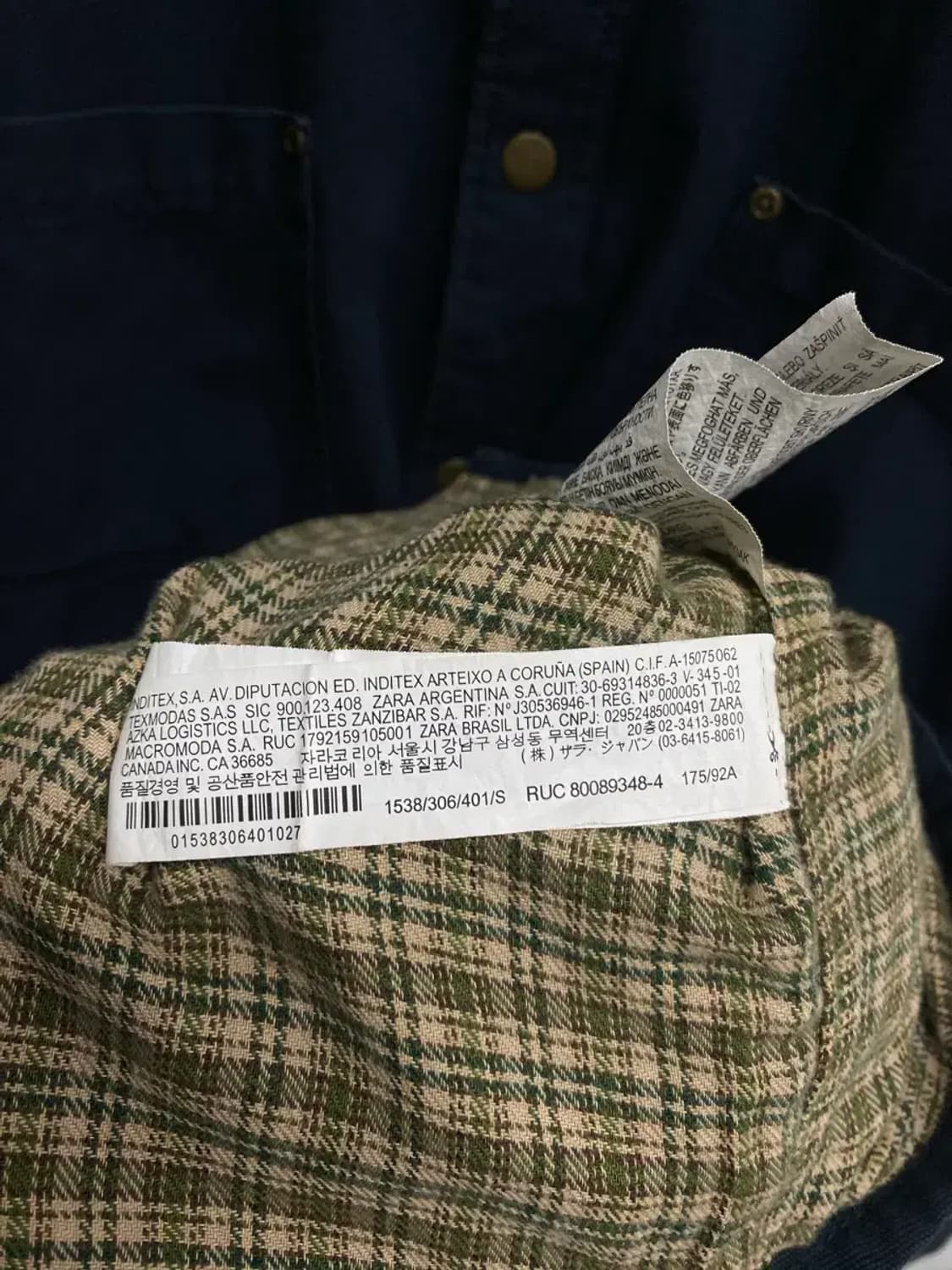 자라 ZARA 넥 코듀로이 커버올 재킷 S-L 상품이미지5