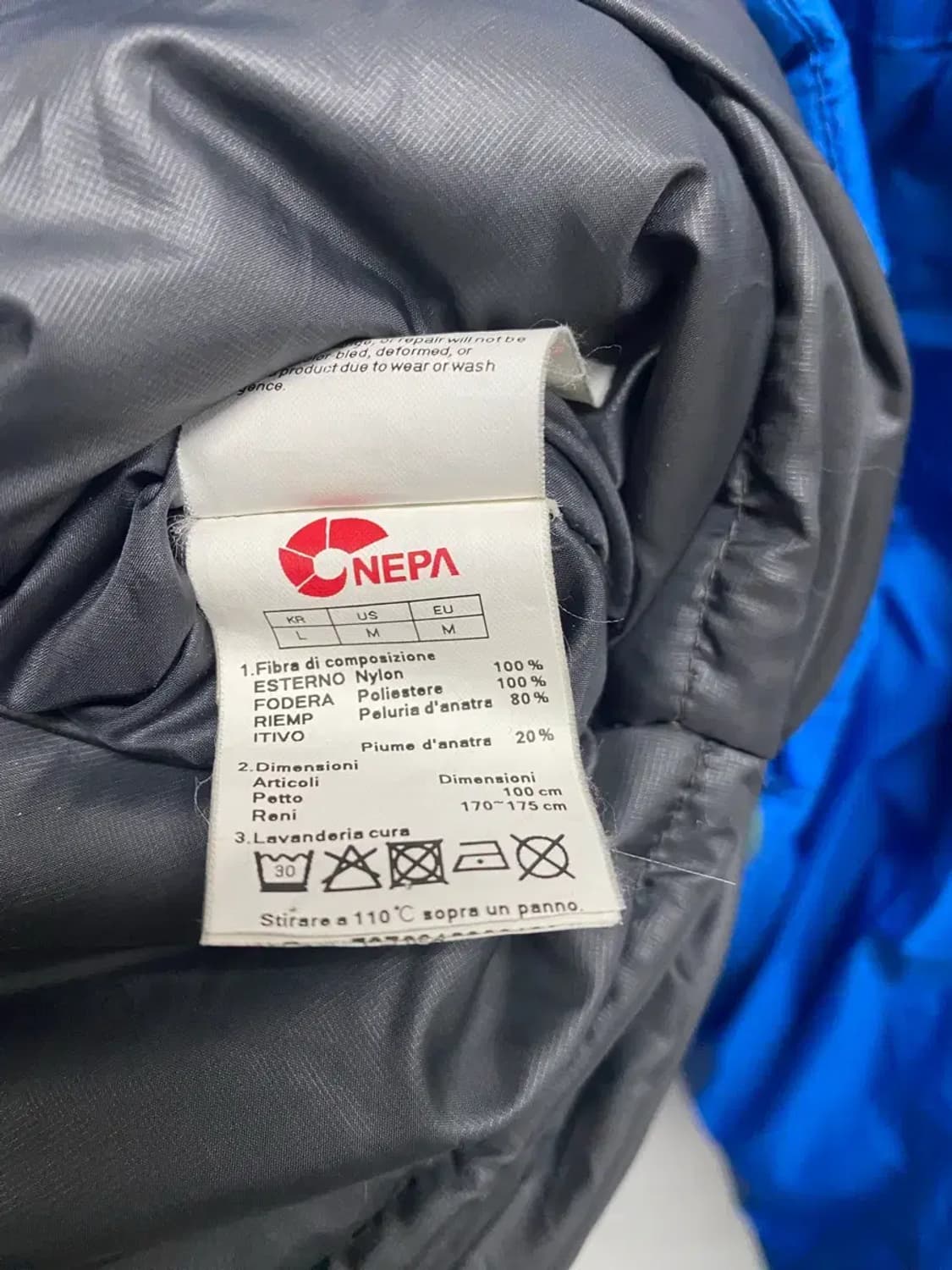 NEPA 네파 블루 패딩 L 상품이미지8