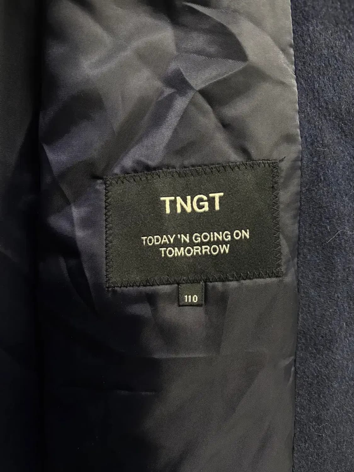 TNGT 캐시미어 함유 네이비 코트 XL 상품이미지4