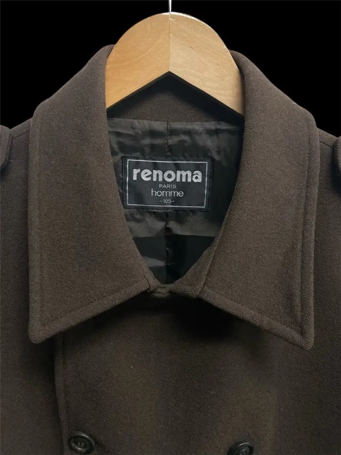 레노마옴므 울 카키색 코트 105 상품이미지4