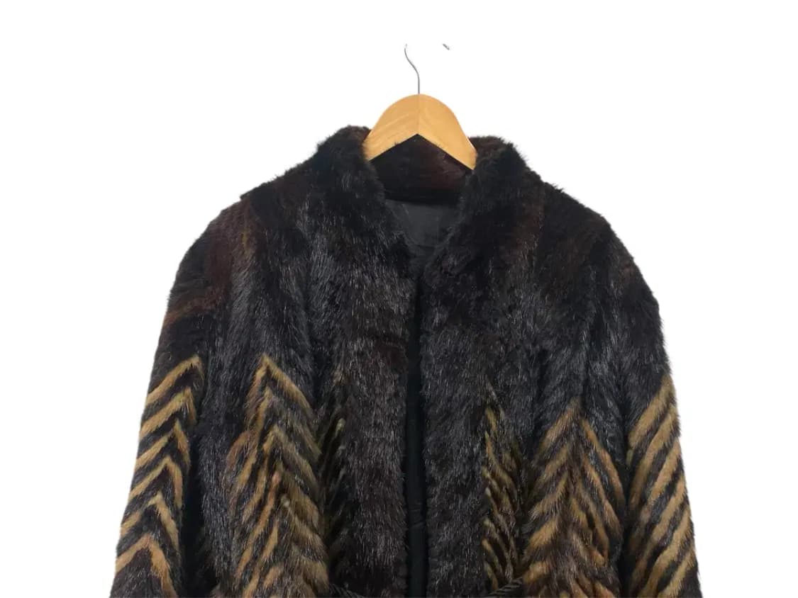 지그재그 무늬 밍크코트 free 상품이미지2