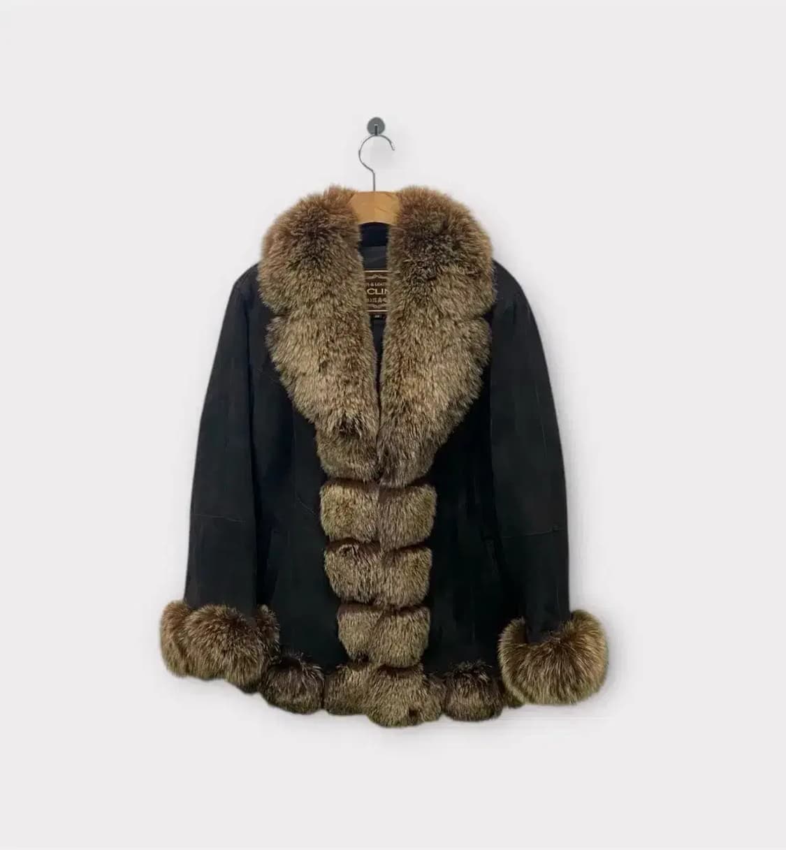 빈티지 양가죽 브라운 무스탕 점퍼 M 상품이미지1