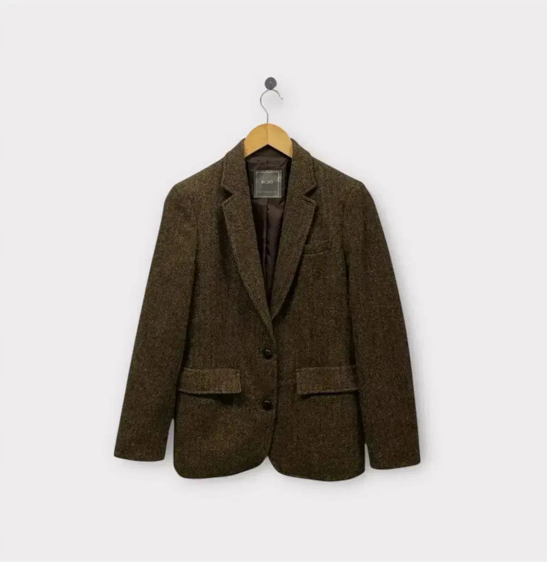 BCBG 브라운 헤링본 울 재킷 XS-S 상품이미지1