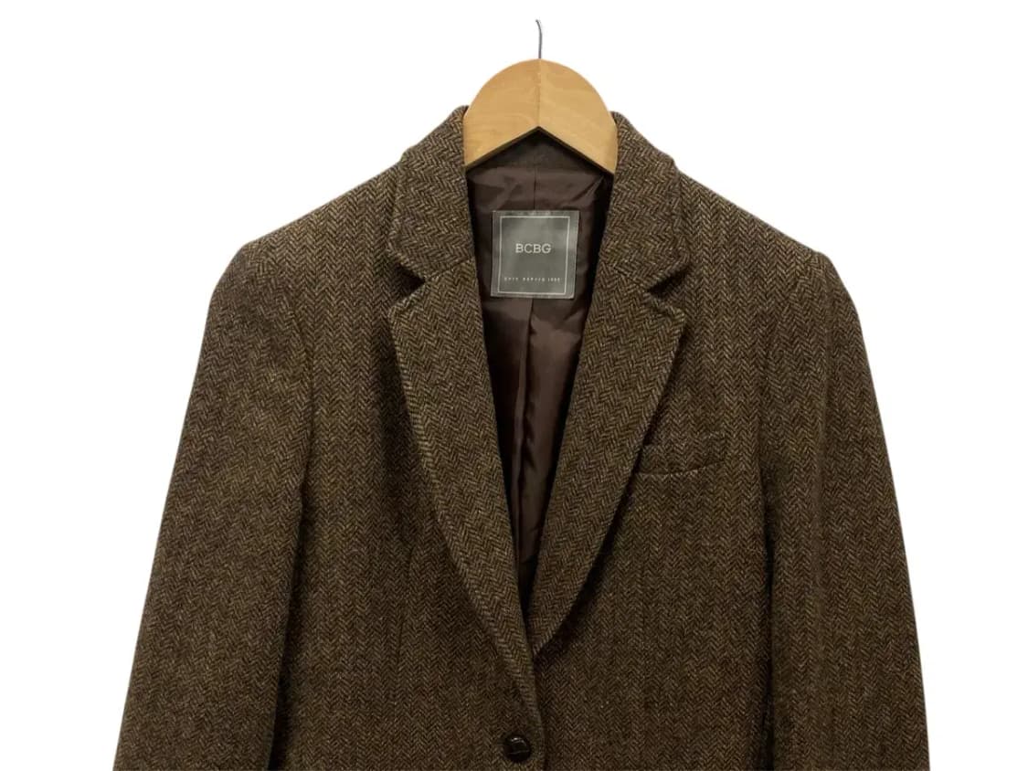 BCBG 브라운 헤링본 울 재킷 XS-S 상품이미지2