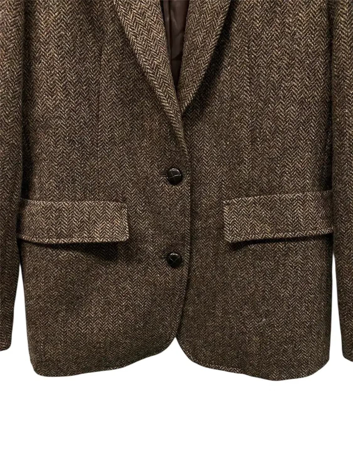 BCBG 브라운 헤링본 울 재킷 XS-S 상품이미지5