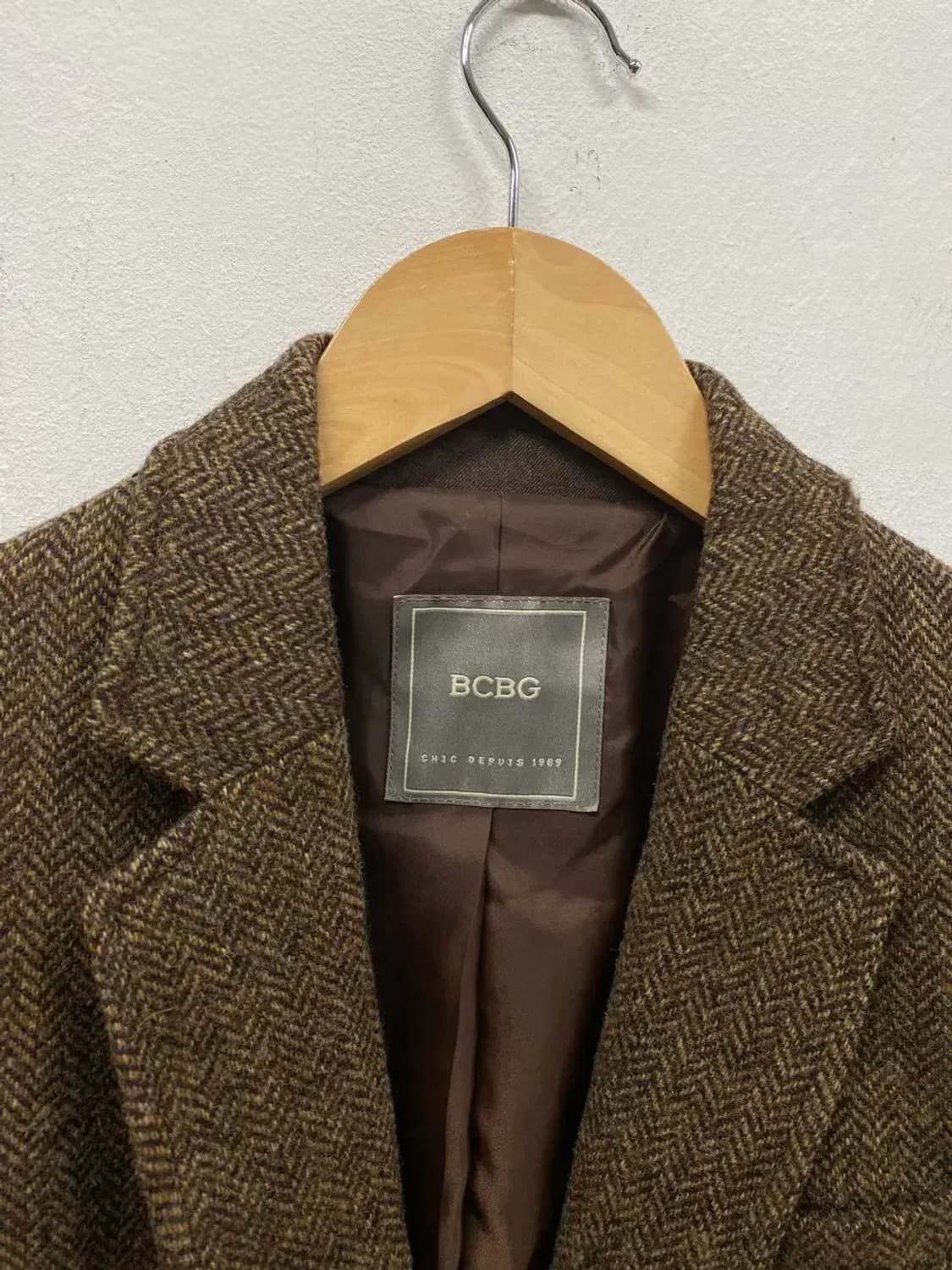 BCBG 브라운 헤링본 울 재킷 XS-S 상품이미지6