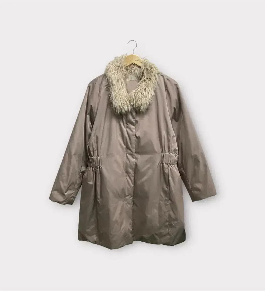 구호 KUHO 알파카 퍼 트리밍 코트패딩 free 상품이미지1