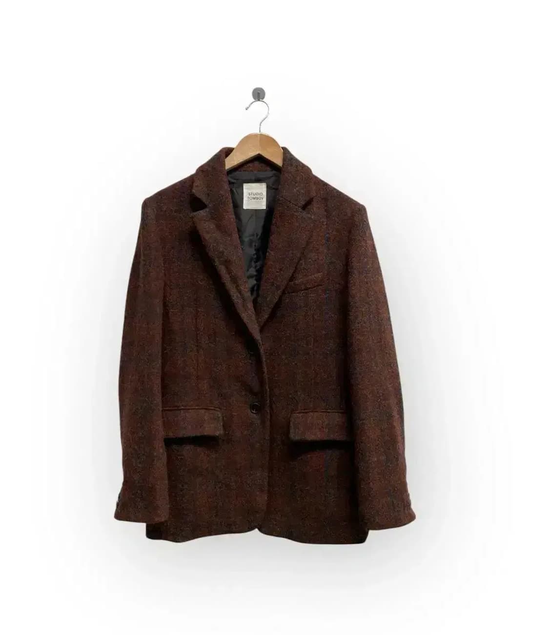 스튜디오 톰보이 울알파카 체크자켓 free 상품이미지1