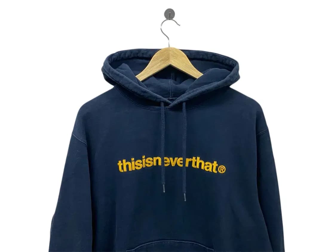 디스이즈네버댓 네이비 기모 후드티 M-L 상품이미지2