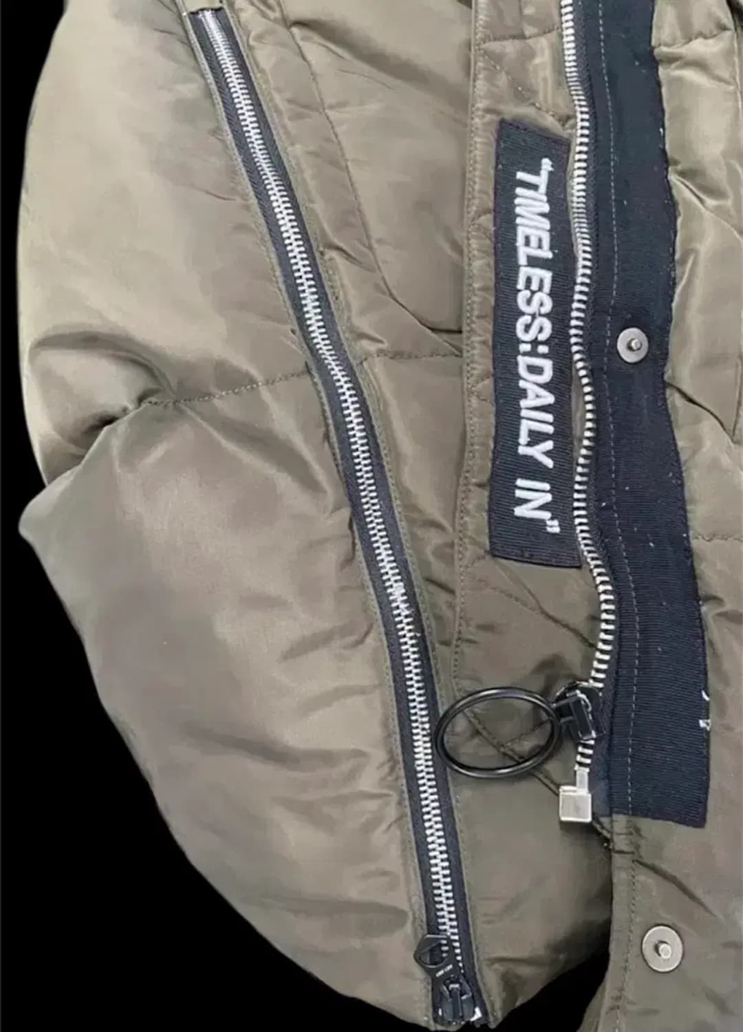 쥬시쥬디 JUCY JUDY 카키 덕다운 패딩 free 상품이미지6