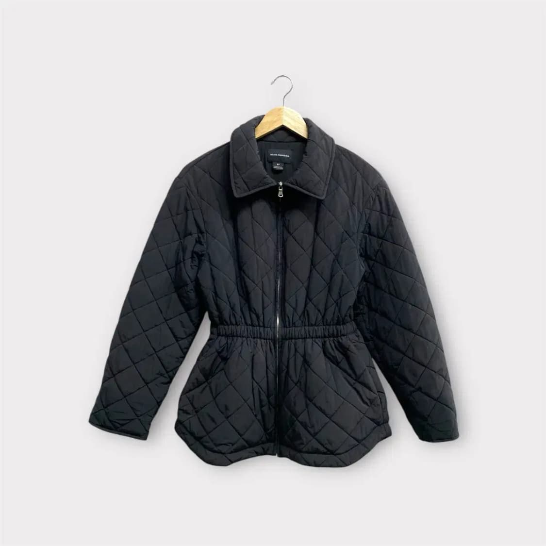 클럽모나코 퀼팅 스트링 패딩 블랙 S 상품이미지1