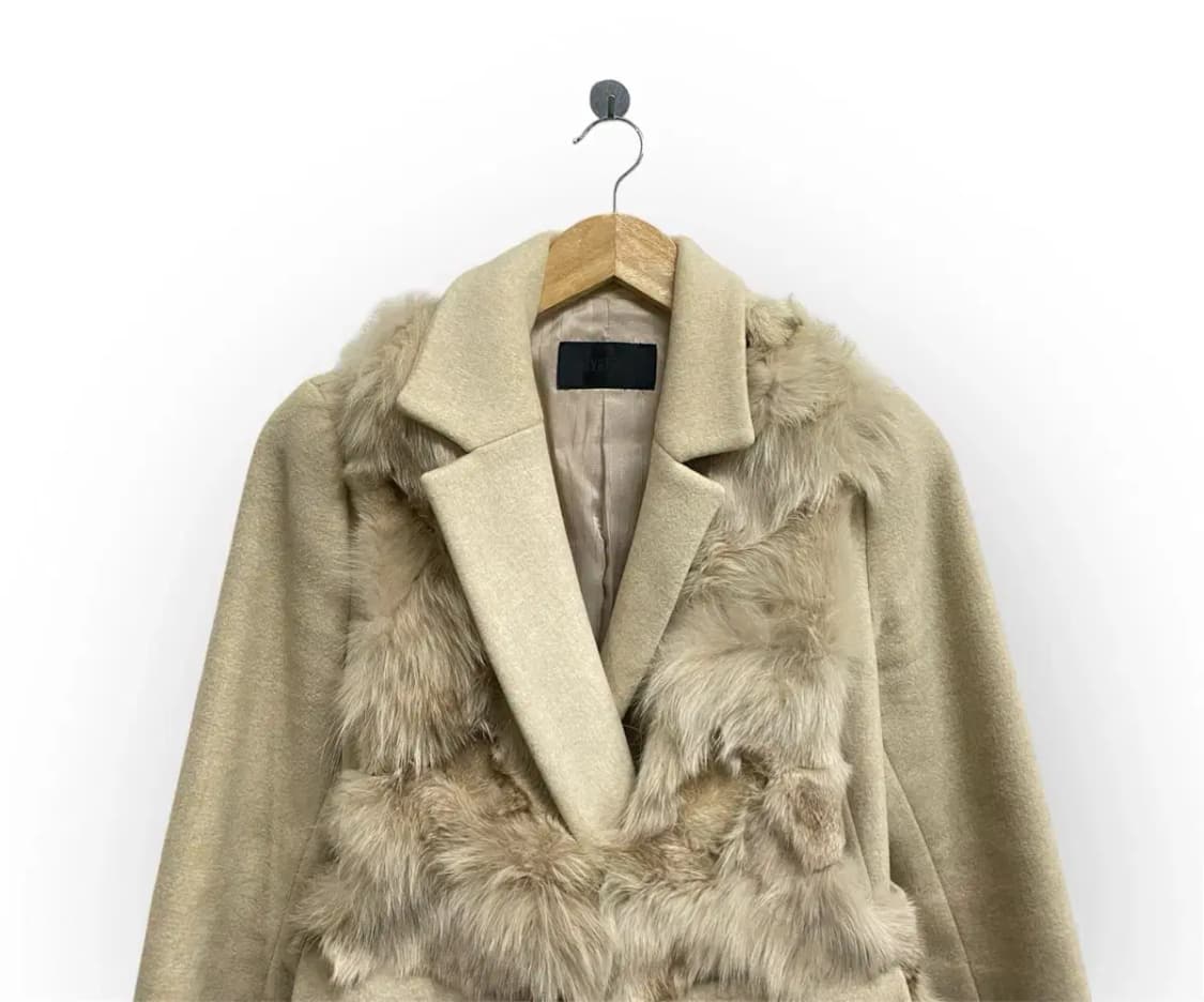 시스템 여우털 레이어드 캐시미어 혼방 코트 S 상품이미지2