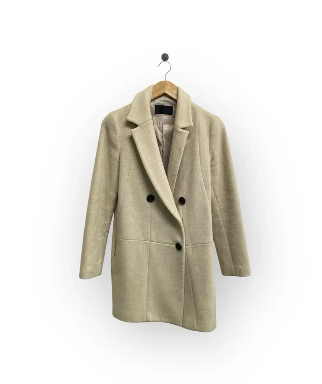 시스템 여우털 레이어드 캐시미어 혼방 코트 S 상품이미지4