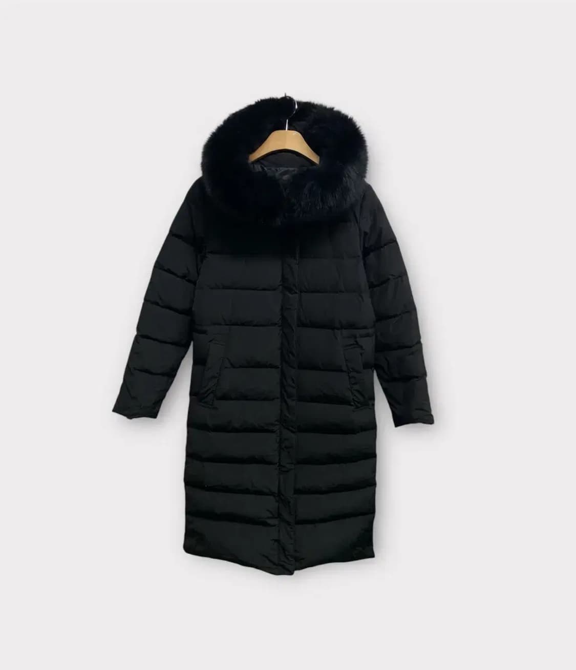 지고트 여성 폭스퍼 덕다운 롱패딩 S 상품이미지1