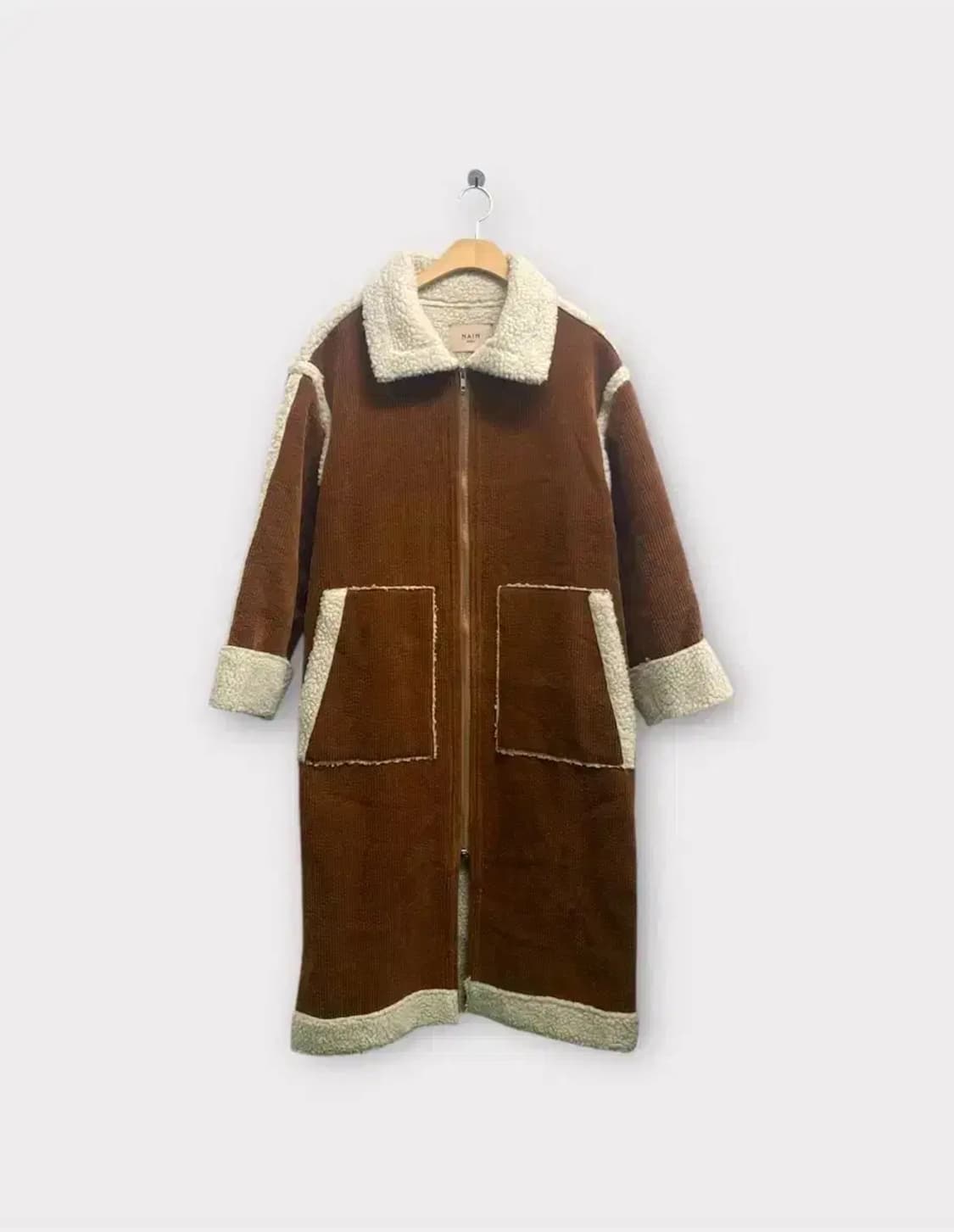 코듀로이 뽀글이 안감 롱코트 free 상품이미지1