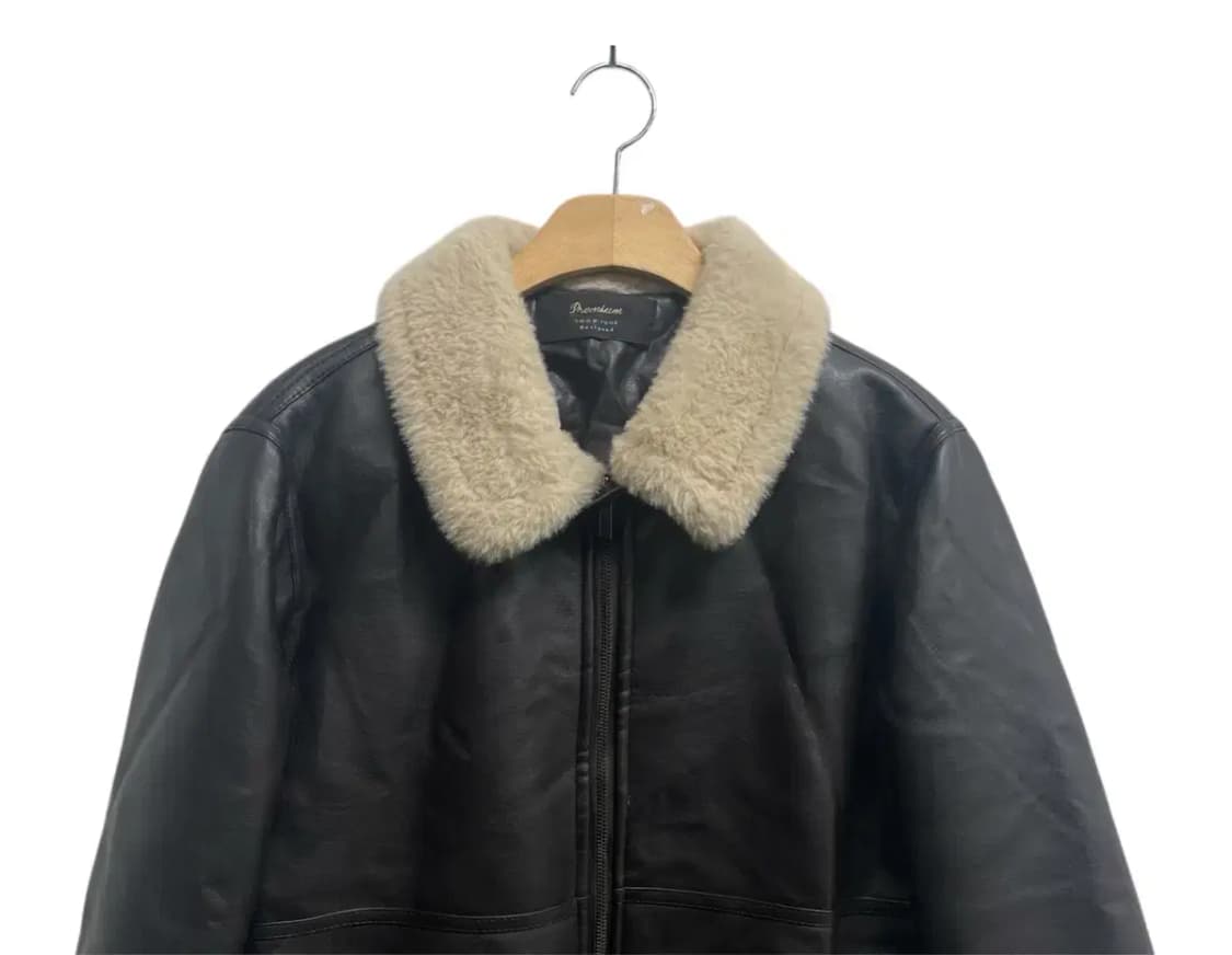 수앤준 레더 카라퍼 롱 코트 free 상품이미지2