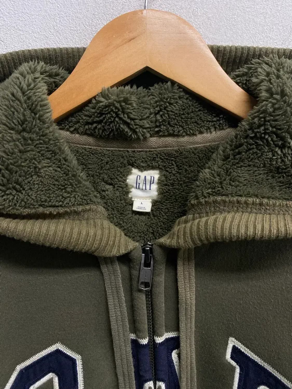 갭 GAP 양털 후드집업 L 상품이미지5