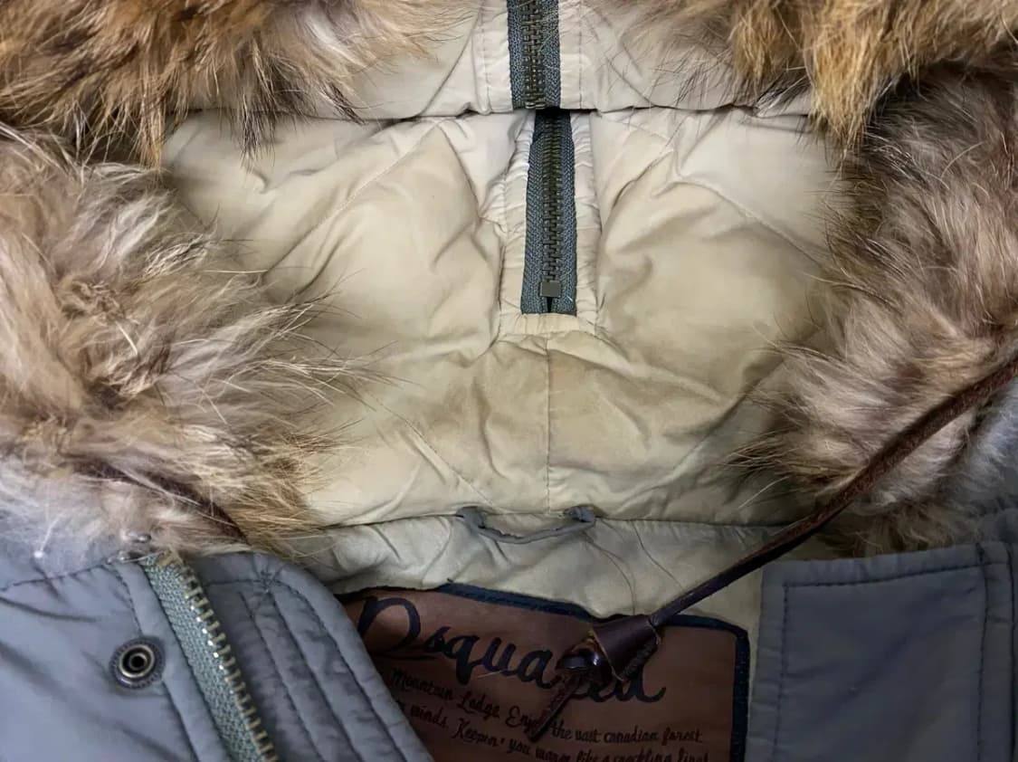 디스퀘어드 라쿤퍼 후드 밀리터리 다운패딩 L 상품이미지7