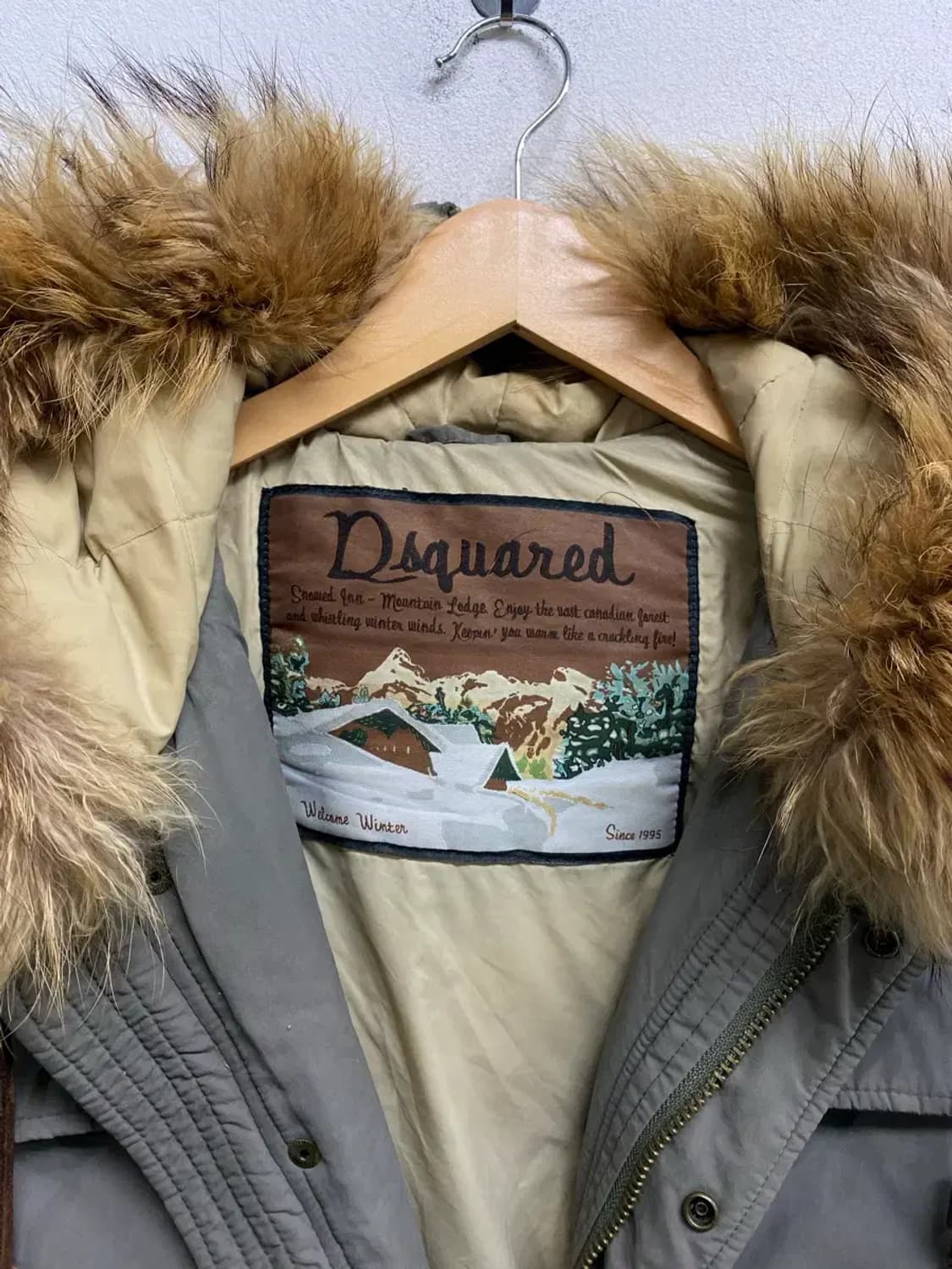 디스퀘어드 라쿤퍼 후드 밀리터리 다운패딩 L 상품이미지8