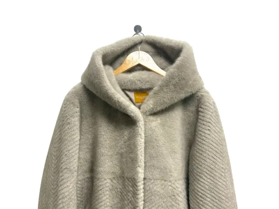 H.캐시미어 후드 밍크 페이크 퍼 롱코트 free 상품이미지2