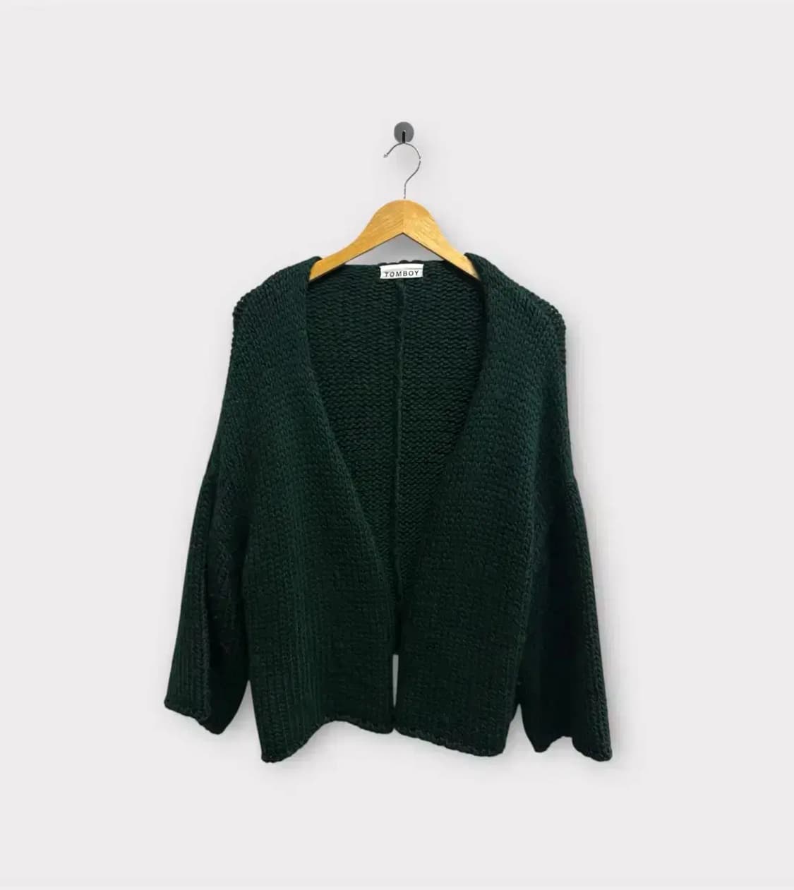 톰보이 TOMBOY 오버핏 그린 가디건 free 상품이미지1