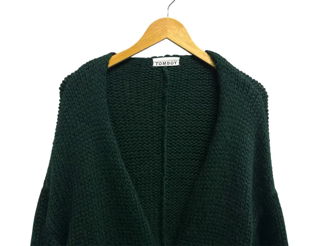 톰보이 TOMBOY 오버핏 그린 가디건 free 상품이미지2