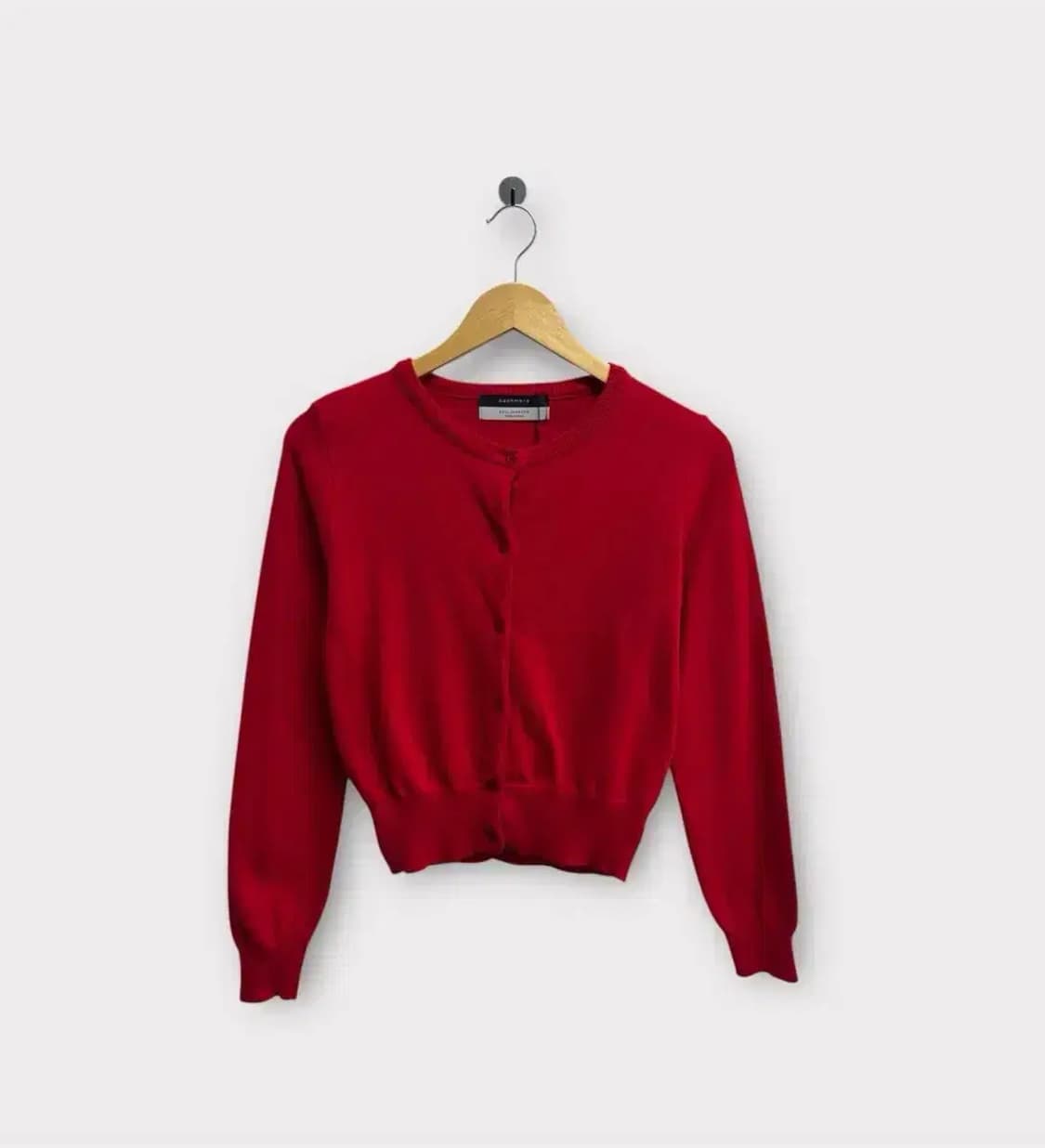 [새상품] 캐시미어 레드 가디건 XS-S 상품이미지1