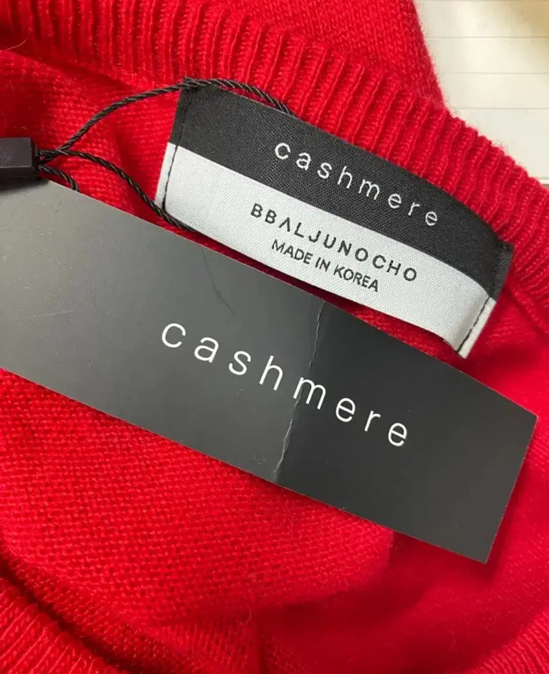 [새상품] 캐시미어 레드 가디건 XS-S 상품이미지4