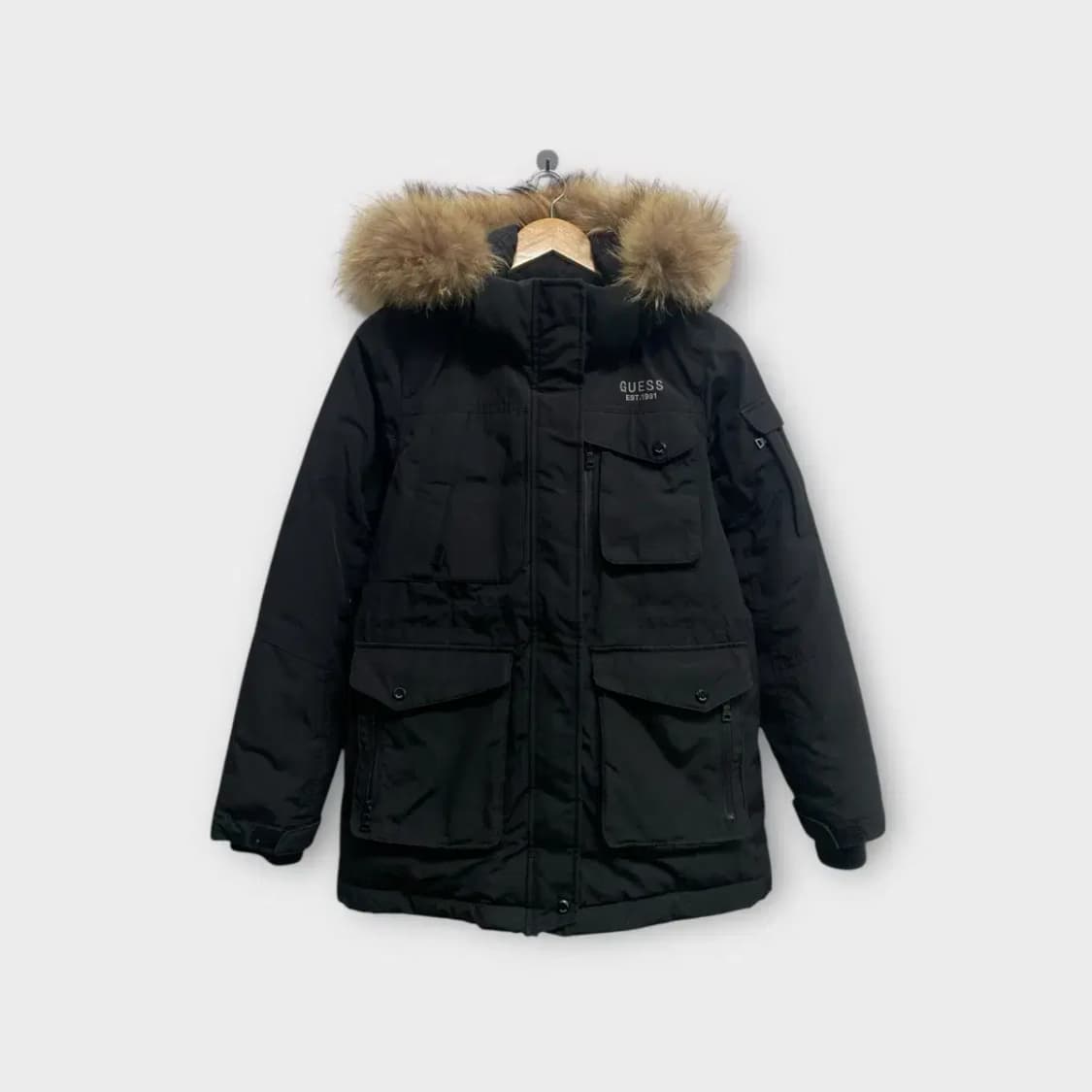 게스 너구리털 덕다운 패딩 XS 상품이미지1