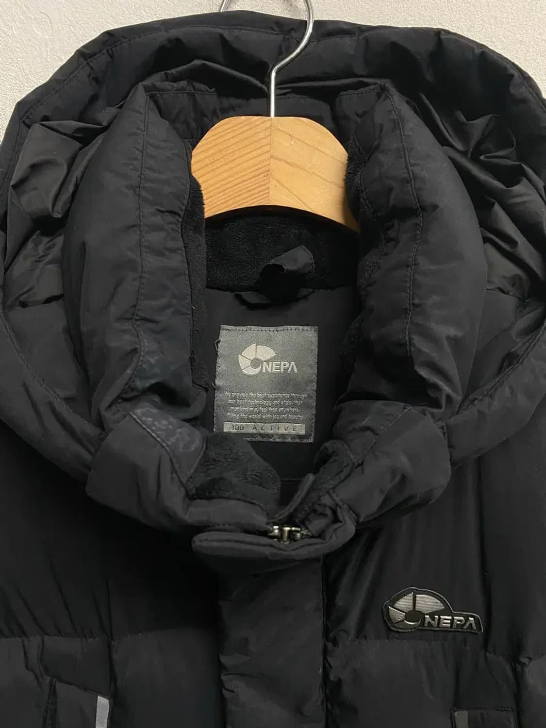 NEPA 네파 블랙 구스다운 롱패딩 L 상품이미지5