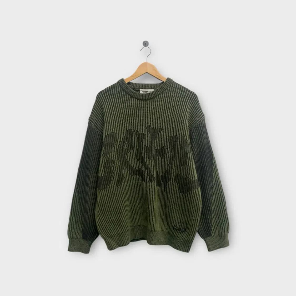 크리틱 카키 스웨터 니트 M-L 상품이미지1