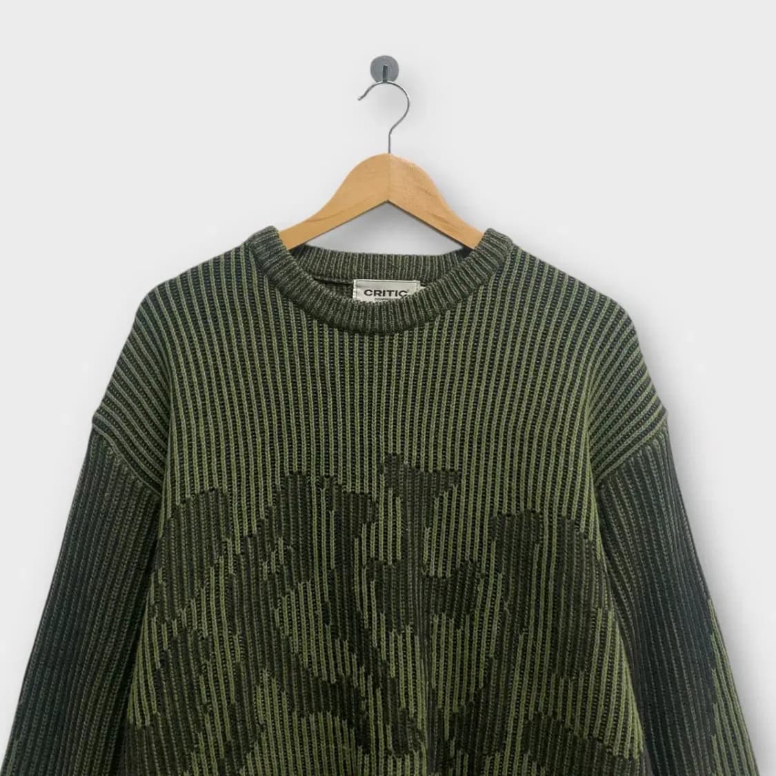 크리틱 카키 스웨터 니트 M-L 상품이미지2