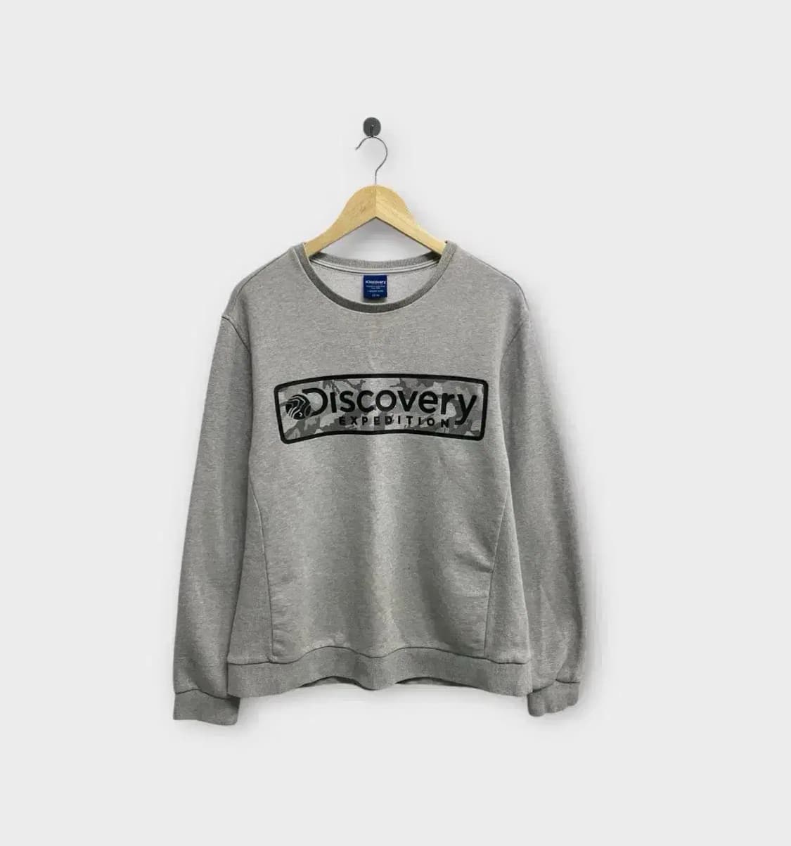 디스커버리 로고 그레이 맨투맨 XL 105 상품이미지1
