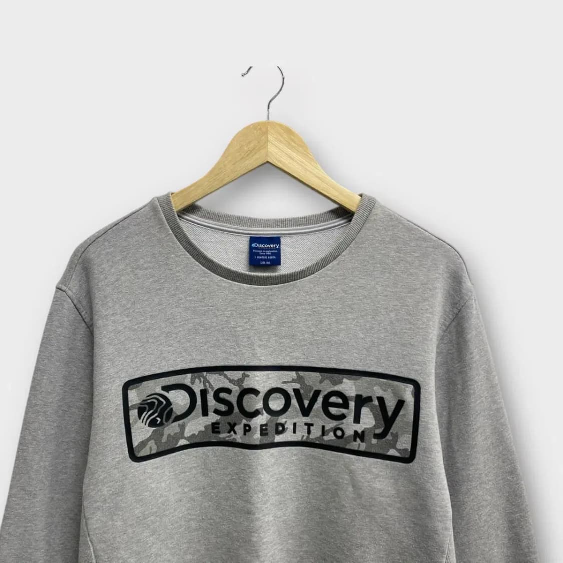 디스커버리 로고 그레이 맨투맨 XL 105 상품이미지2