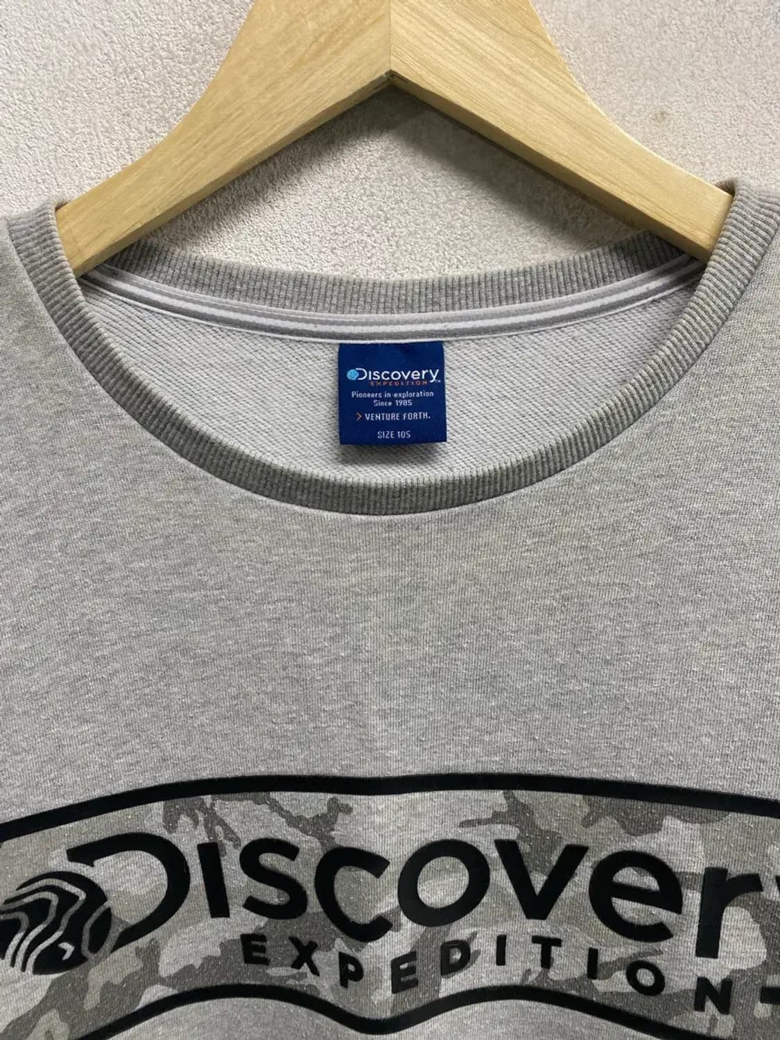 디스커버리 로고 그레이 맨투맨 XL 105 상품이미지4