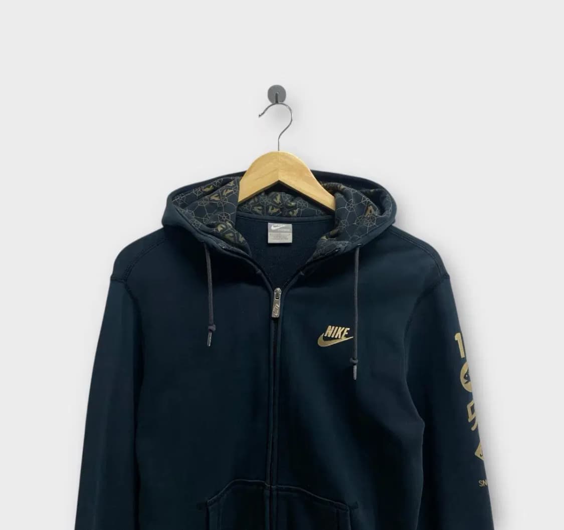 나이키 래빗 프린팅 블랙 후드 집업 L 상품이미지2