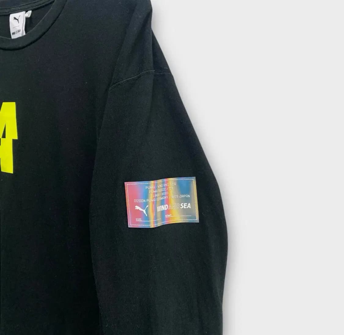 푸마X윈드앤씨 블랙 로고 티셔츠 L 상품이미지3