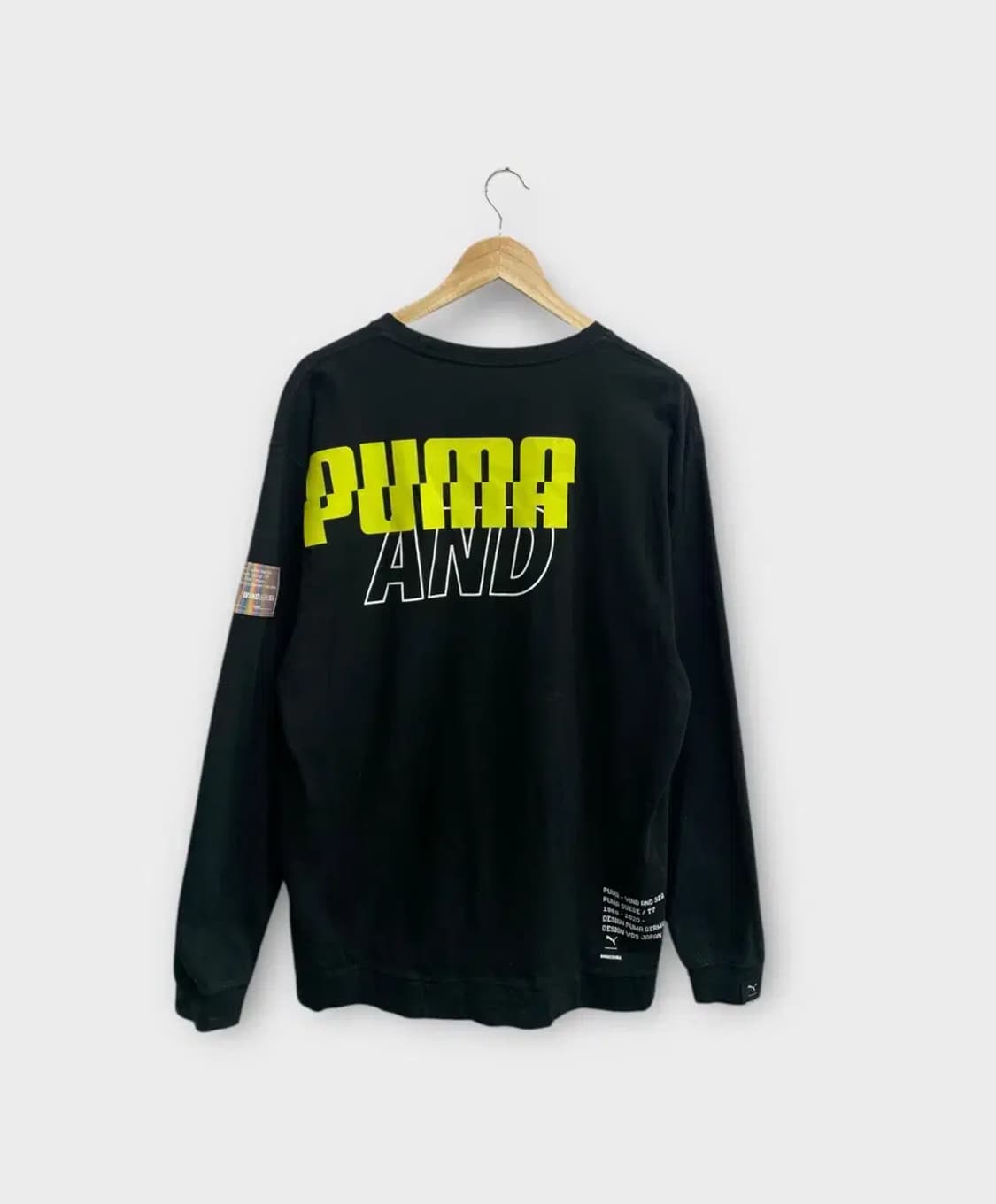 푸마X윈드앤씨 블랙 로고 티셔츠 L 상품이미지4