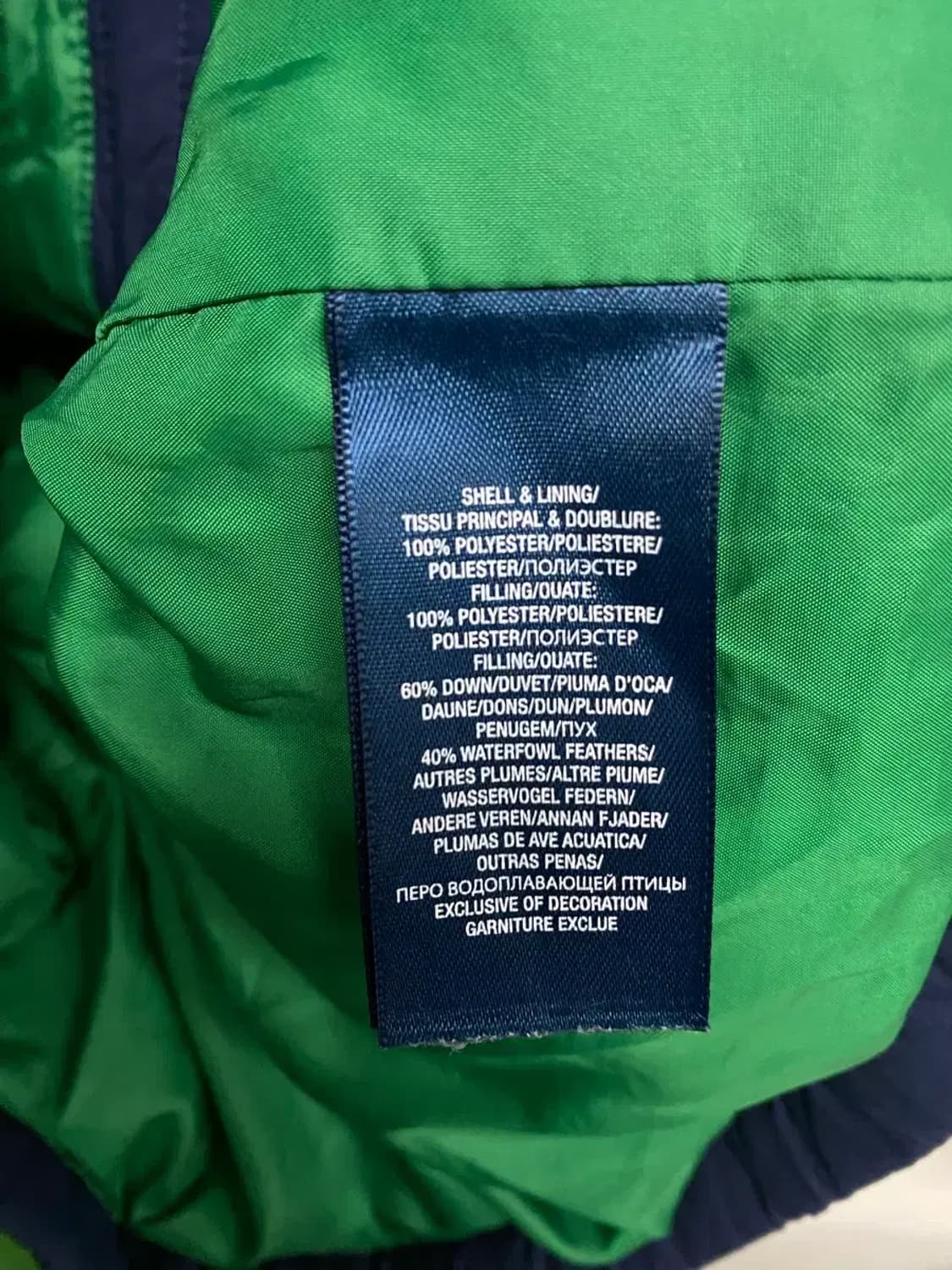 폴로 랄프로렌 네이비 다운 푸퍼 패딩 주니어L /성인S 상품이미지6