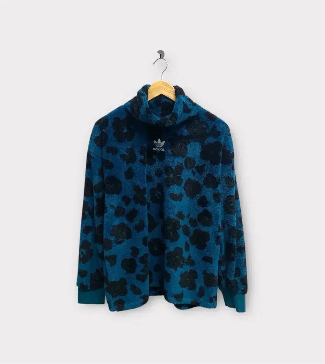 아디다스 쉐르파 레오파드 스웨터 블루 S 상품이미지1